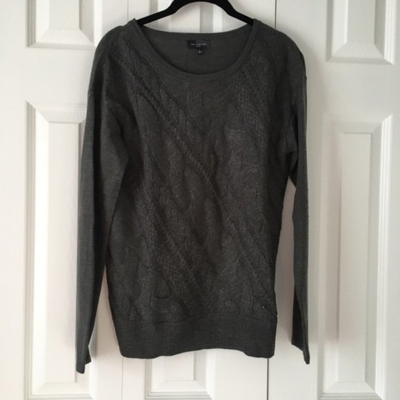The Limited Gray Cable Knit Sweater - Picture 1 of 5